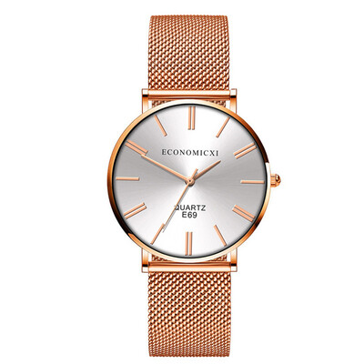 

Featured Women Watches Fashion Thin Dial Ladies Quartz Wristwatch Movement Rose Gold Strap Luxury Clock Dress Reloj Mujer