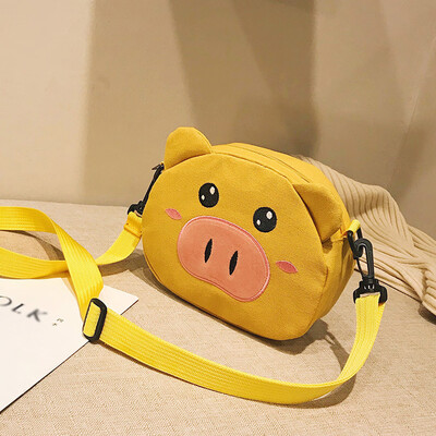 

Tailored Female Cute Canvas Bag Pig Shoulder Bag Cartoon Messenger Bag Student Casual Bag