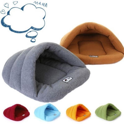 

Pet Cat Dog Nest Bed Puppy Soft Warm Cave House Winter Sleeping Bag Mat Pad New