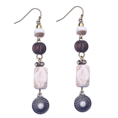 

Women Fashion Faux Turquoise Beads Charm Drop Dangle Ear Hook Earrings Jewelry