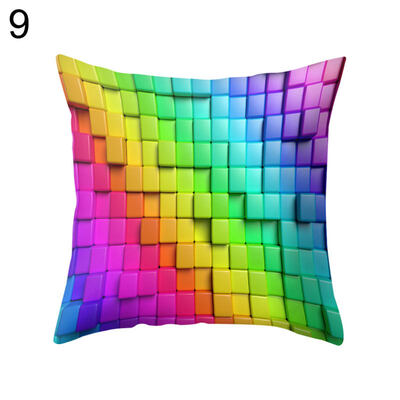 

Multicolor Rhombus Throw Pillow Protector Case Cushion Cover Bedding Articles