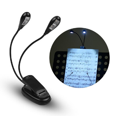 

Dual Arms Music Stand Light LED Clip On Reading Lights Eye Protecting Lamp for Playing Piano Guitar Erhu Violin Musical Instrument