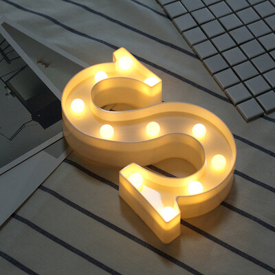 

Siaonvr Alphabet LED Letter Lights Light Up White Plastic Letters Standing Hanging N