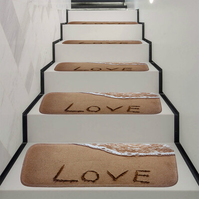 

Toponeto 1Set StepBasic Non-Slip Coral Fleece Resistant Carpet Stair Mat