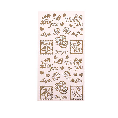 

Gold Color Album Stickers Daily Decorative Scrapbooking Stick Label Diary Stationery Stickers