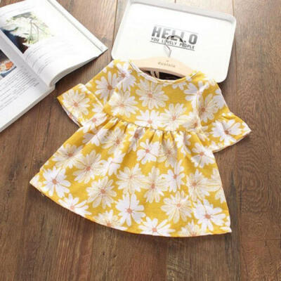 

Princess Toddler Kids Girls Ruffle Gown Party Princess Pageant Flowers Dress Set