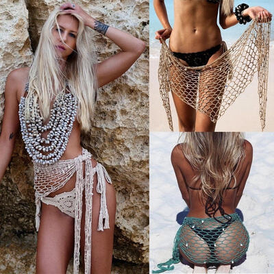 

Women Summer Lace Crochet Bikini Cover Up Swimwear Bathing Suit Beach Dress Cape