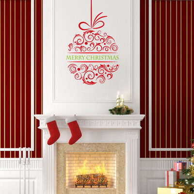 

〖Follure〗Removable Merry Christmas Ball Wall Sticker Home Window Xmas Decor