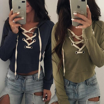 

Fashion Casual Women Long Sleeve Hoodie Sweatshirt Sweater Casual Hooded Coat Pullover