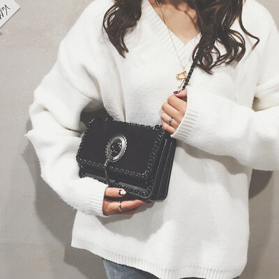 

New high-end bag female 2019 new Korean fashion chain small square bag simple foreign Messenger bag small bag