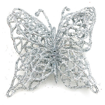 

6Pc Set Christmas Tree Hanging Butterfly Pendant Artificial Flower Fake Flower Christmas Decoration
