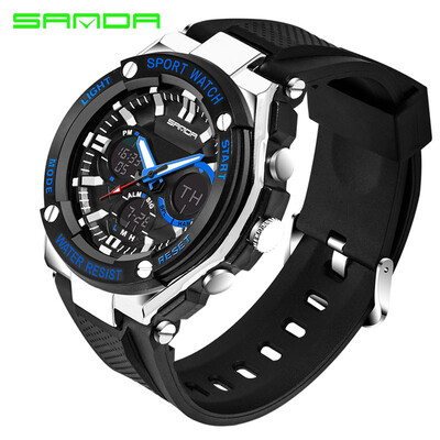 

Big dial outdoor cool tide youth mens waterproof student watch