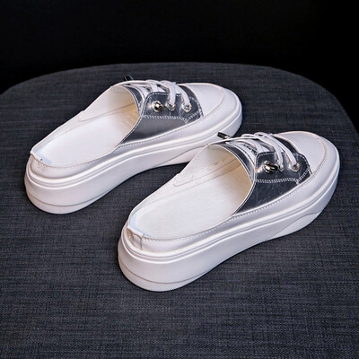 

Semi-slippers 2019 summer spring trendy shoes new network celebrities breathable no heels wearing lazy shoes