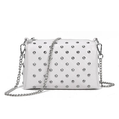 

Rivet Candy Color Shoulder Handbags PU Leather Women Chain Crossbody Bags
