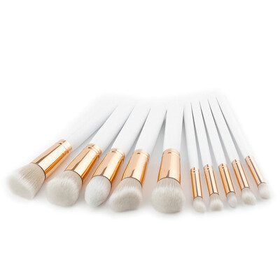 

Toponeto New 10Pcs Pencil Foundation Eye shadow Makeup Brushes Eyeliner Brush