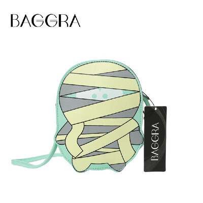 

New Fashion Women Crossbody Bag PU Leather Cartoon Print Zipper Back Slot Pocket