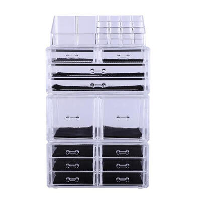 

Household Convenient 4pcsSet Transparent Plastic Cosmetics Storage Rack