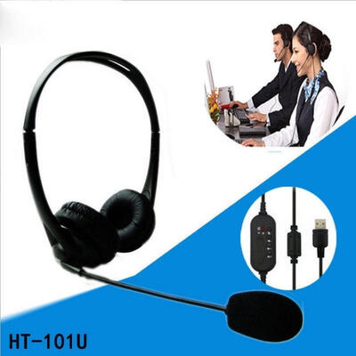 

Office Call Center TelephoneIP Phone Headset with Mic USB Modular Connector