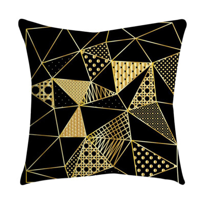 

〖Follure〗Rose Black Gold Cushion Cover Square Pillowcase Home Decoratio