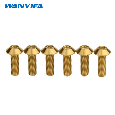 

Titanium Ti M8X25mm Allen Button Head Bolt Golden Titanium Rainbow Finish Bicycle Screws 6pcslot