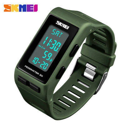 

SKMEI Mens Shockproof Sports Watch 3D Pedometer Digital Wrist Watch Waterproof