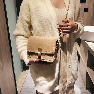 

Tailored Women Casual Trend Handbag Shoulder Bag Messenger Bag Plush Chain Bag