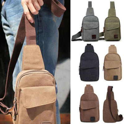 

Men Small Chest Bag Pack Travel Sport Shoulder Sling Backpack Cross Body Outdoor