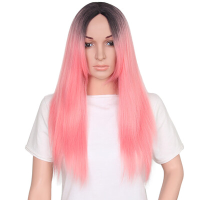 

〖Follure〗Women Fashion Lady Long Straight Gradient Color Hair Cosplay Party Wig