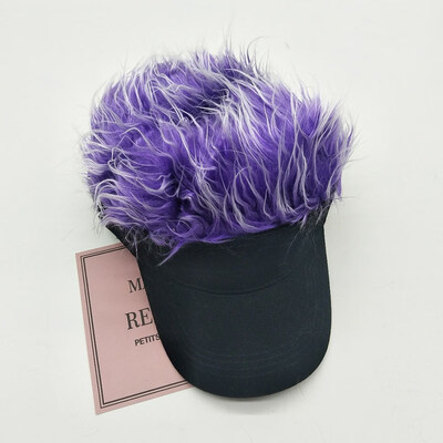 

Adult Childrens Creative Wig Baseball Hat Outdoor Sports Sun Visor Baseball Cap