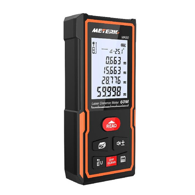 

Meterk Handheld Digital Laser Distance Meter Portable Area Volume Measurement Tool Range Finder High-precision Rangefinder Data St