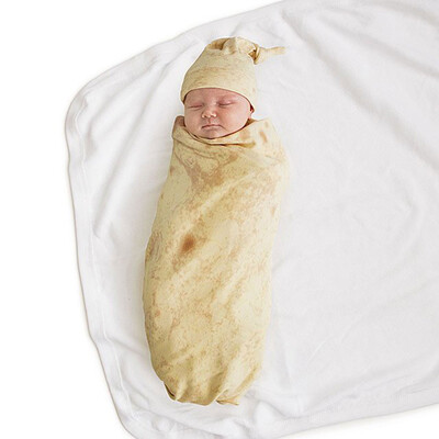 

Gobestart Burrito Blanket Baby Flour Tortilla Swaddle Blanket Sleeping Swaddle Wrap Hat