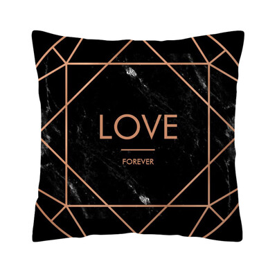 

〖Follure〗Rose Black Gold Cushion Cover Square Pillowcase Home Decoratio
