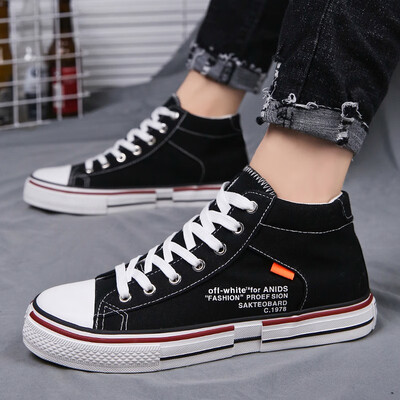 

Mens shoes in autumn new personality Douyin summer tide shoes Korean version of high-heeled canvas board shoes boys