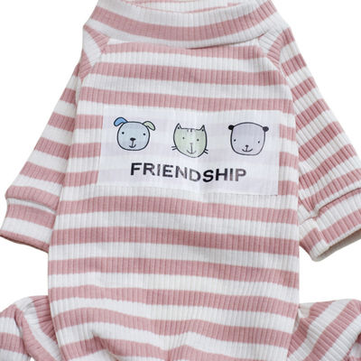 

FRIENDSHIP Home Clothes Stripe Cozy Pajamas For Puppies Pet Supplies -XXL