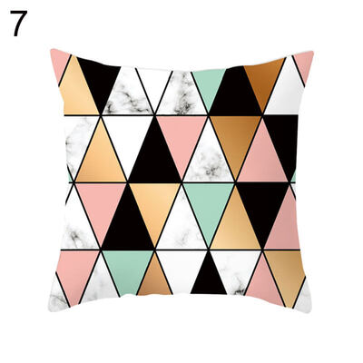 

Marbling Geometric Pattern Pillow Case Cushion Cover Home Office Chair Sofa Decor