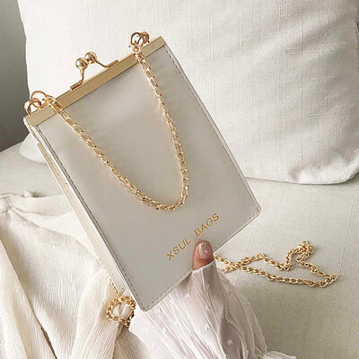 

Tailored Womens Fashion Solid Color Shoulder Bag Chain Diagonal Bag Casual Handbag
