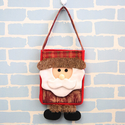 

Tailored Christmas Red Cartoon Old Man Snowman Candy Tote Child Gift Bag