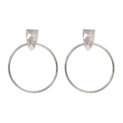 

AOTEMAN 3 color HOT Women Fashion Metal Earrings 2019 New Arrival Brand Big Round Dangle Earring for women girls wholesale