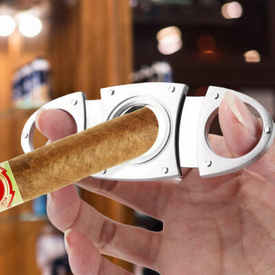 

Greensen Portable Double Metal Blade Pocket Cigar Cutter Scissors Tobacco Cutting Tool