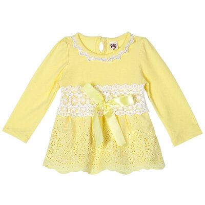 

Spring Long Sleeve Lace Bow Baby Party Birthday girls kids Children Cotton dresses princess infant Dress Vestido