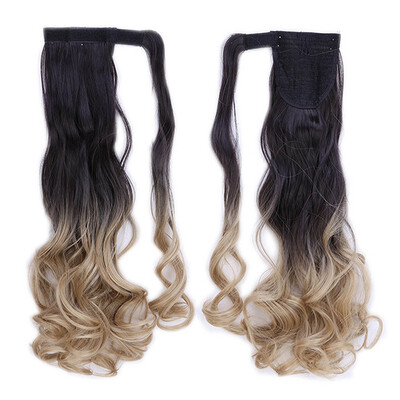 

Long Straight Ponytail Extension Wrap Around Synthetic Hair Extensions One Piece Hairpiece Pony Tail Extension for Women