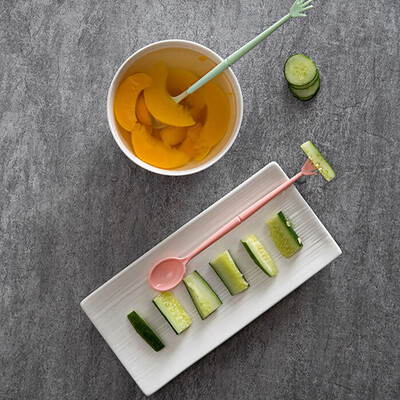

〖Follure〗Tableware Multiple Use Fruit Snack Cake Dessert Fork Spoon Combination