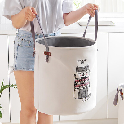 

Gobestart Animal Canvas Sheets Toy Storage Bag Laundry Clothes Basket Folding Storage Box