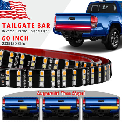 

60" Truck LED Tailgate Light Strip Bar Reverse Rear Signal Brake Light for Ford F-150 Chevy Silverado Dodge RAM 1500 2500