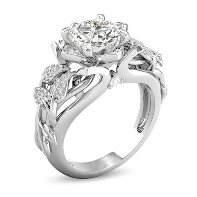 

1pcs Romantic zircon ring Rose wedding rings for men&women gift Fashion Jewellery Ring