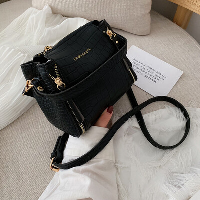 

Korean version 100 crocodile bucket bag handheld womens bag 2019 new bag advanced foreign gas single shoulder oblique satchel bag