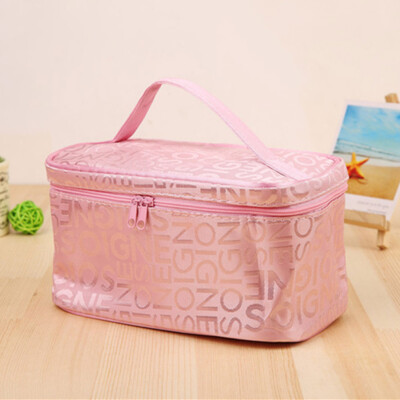 

Storage Travel Toiletry Bag Women Makeup Bag Pouch English Letter Printed Portable Cosmetic bag