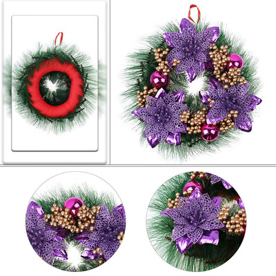 

Tailored Christmas Wreath Decor For Xmas Party Door Wall Hanging Garland Ornament 30CM