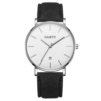 

Gobestart Fashion Simple Simple Casual Calendar Business Leather With Strap Mens Watch