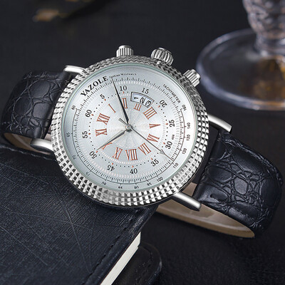 

Gobestart Line Of Sight Instrument Panel Roman Digital Calendar Belt Mens Quartz Watch